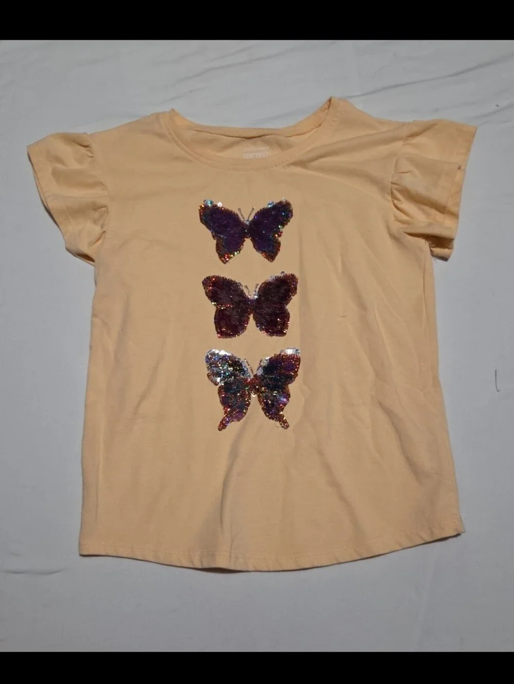 Jumping beans girls size 6 orange butterfly top #25
